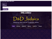 Tablet Screenshot of dndjudaica.com